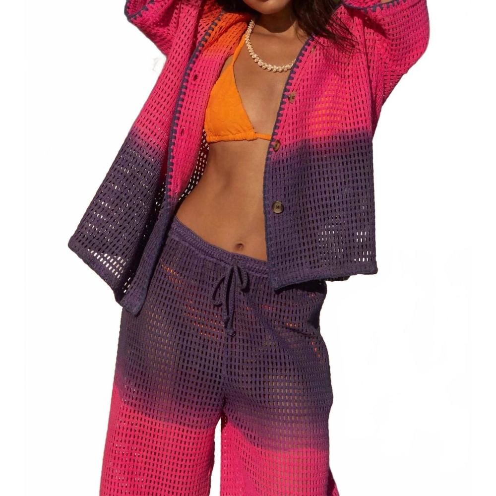 NEW BEACH RIOT ira button front top in multi - Picture 10 of 10